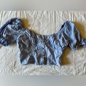 Blue Crop Top